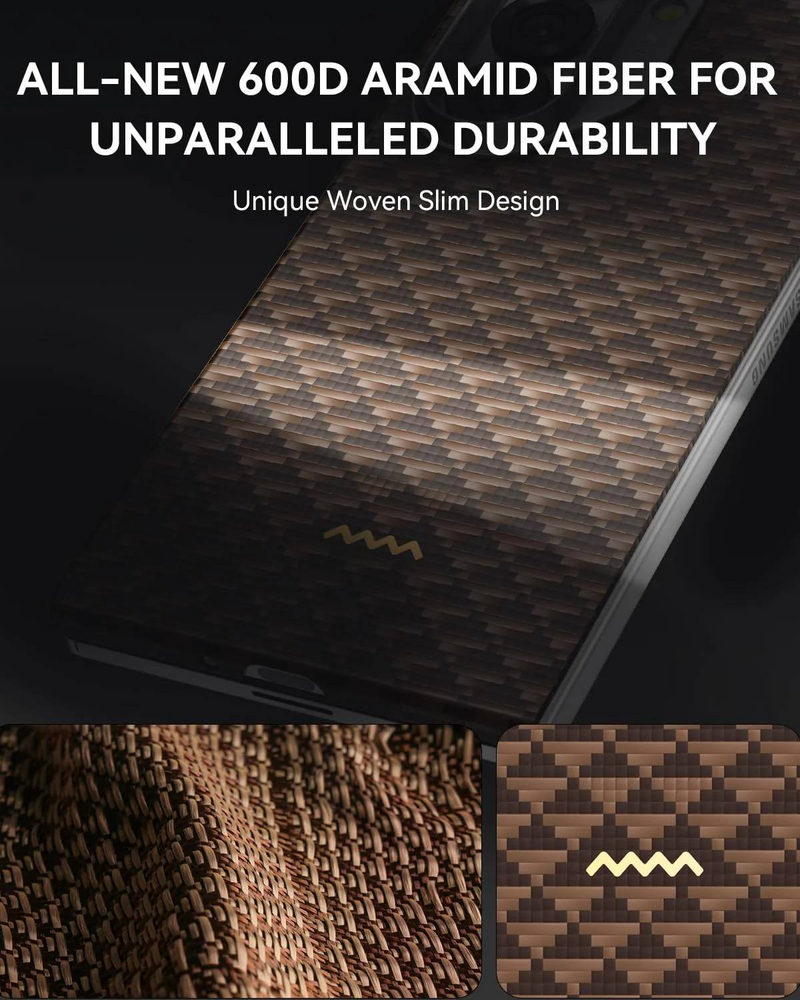 Raptic Aramid Fiber Skin-Origin Magnet Case for Samsung Galaxy Z Fold 7 - Humble