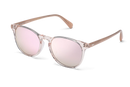 (Markdown) Rocket Eyewear MTO P3 Classic Sunglasses - Rose-tinted Crystal & Blush with Pink Mirrored Polarized Lenses - Raised Asian Fit