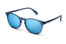 (Markdown) Rocket Eyewear MTO P3 Classic Sunglasses - Raw Denim Crystal with Blue Mirrored Polarized Lenses - Raised Asian Fit