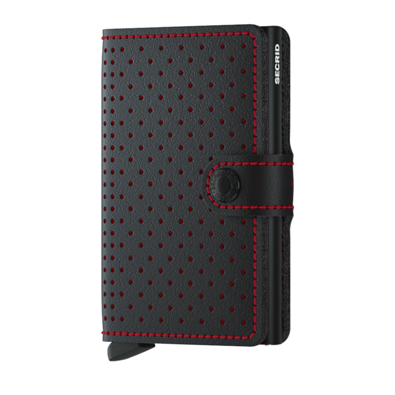Secrid Miniwallet Style Perforated - Black-Red