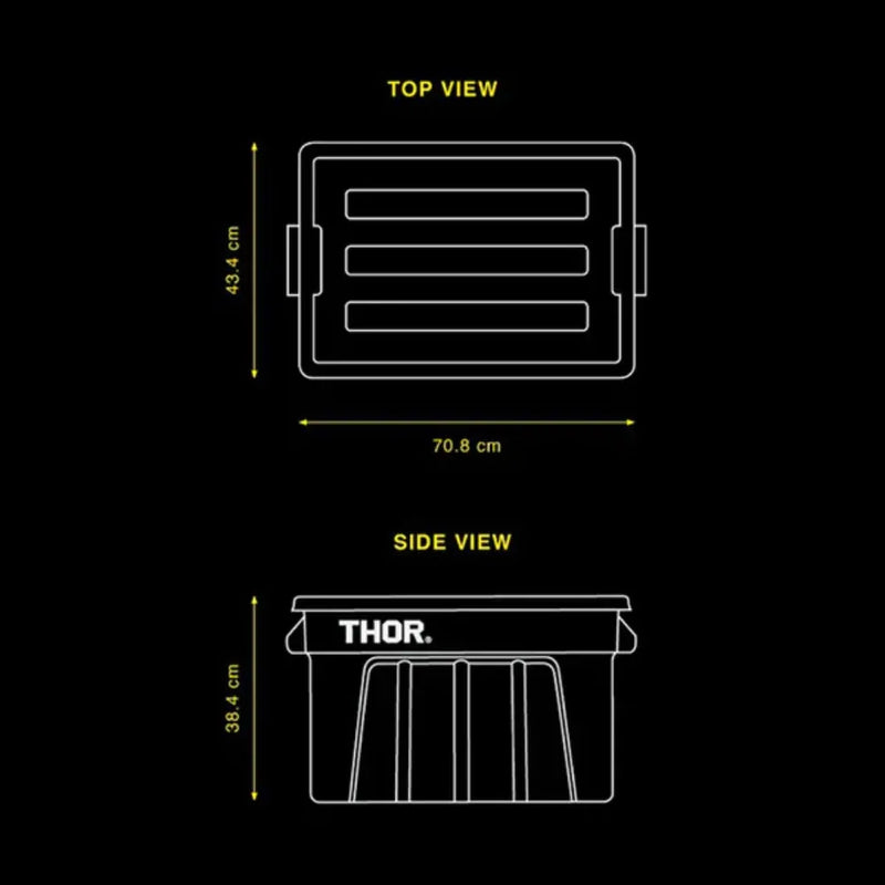 Thor Tote Box with Lid 75L