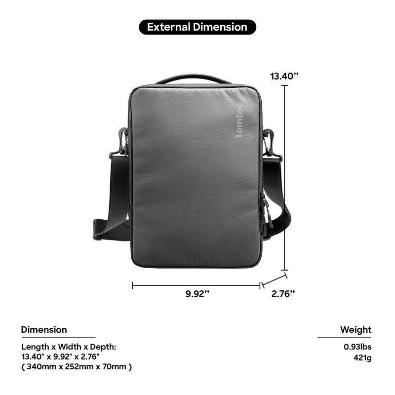 Tomtoc Defender-Ace A04 Laptop Messenger Bag 14 Inch
