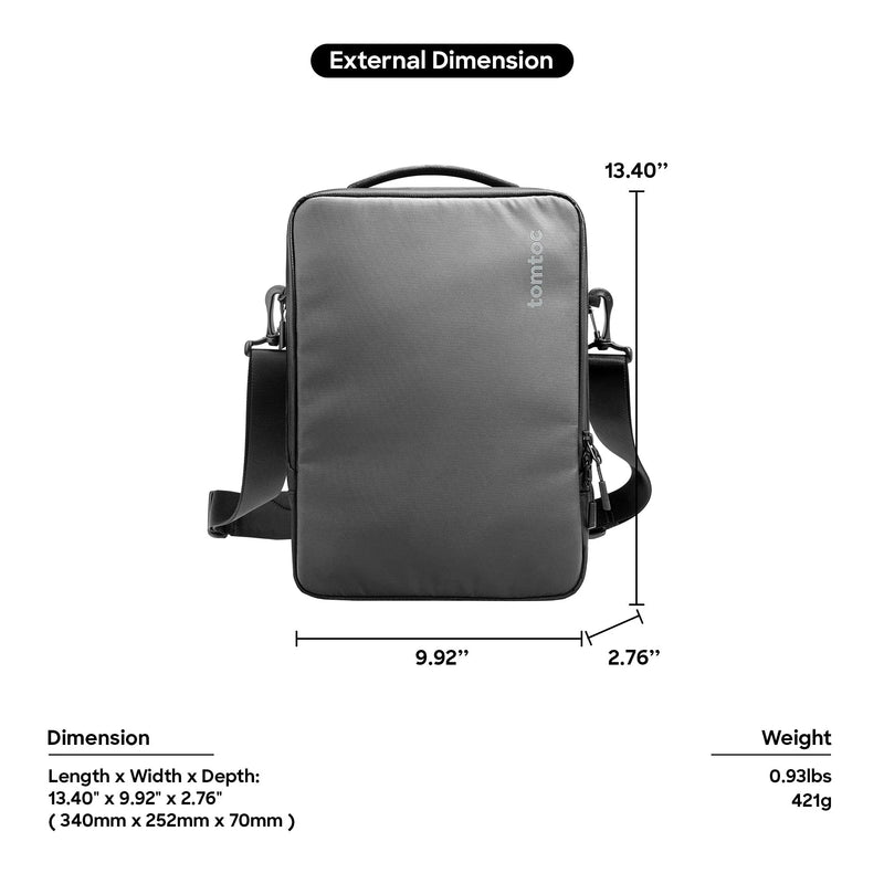 ace laptop backpack messenger bag waterprood tomtoc Defender-Ace A04 Laptop Messenger Bag 14 Inch – Oribags