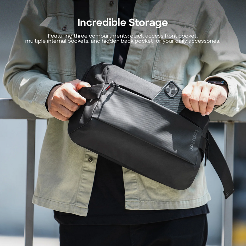 Tomtoc Explorer T21 Tablet Sling Bag 11-inch - Black