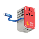 Momax x Gundam 1-World+ | 3-Port Travel GaN Charger With Built-in USB-C Cable 70W - Limited Edition