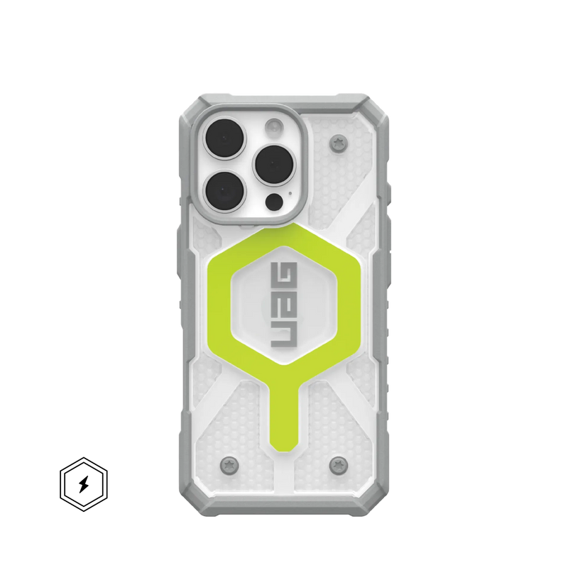 UAG iPhone 16 series Pathfinder Clear Case - Action Neon