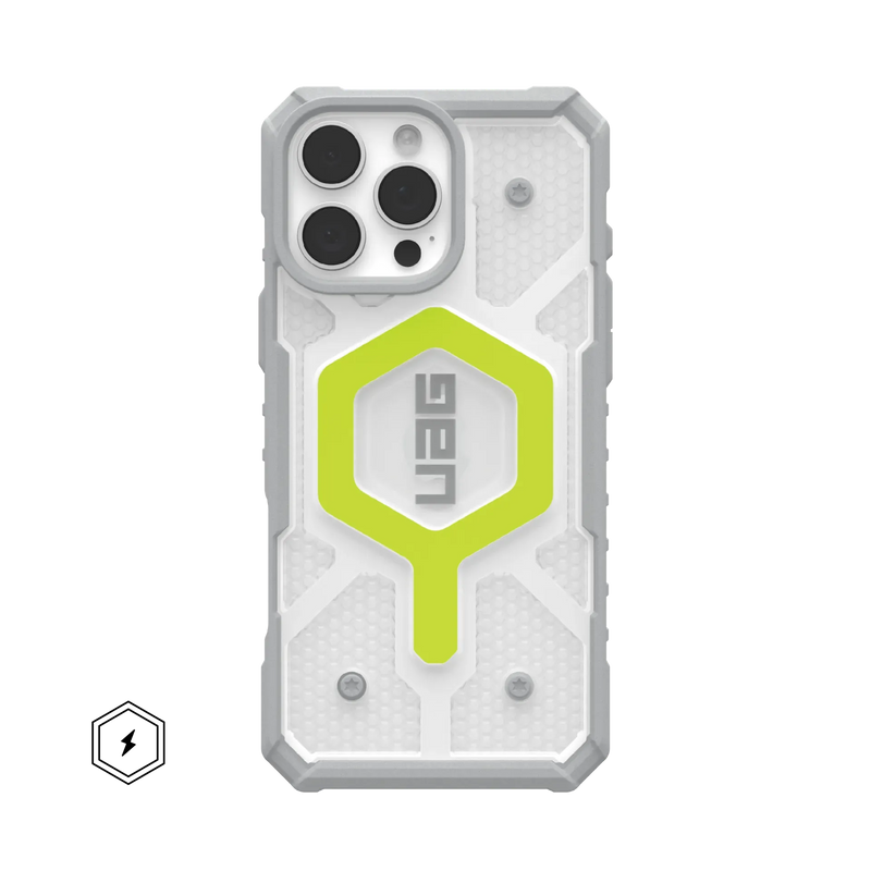 UAG iPhone 16 series Pathfinder Clear Case - Action Neon