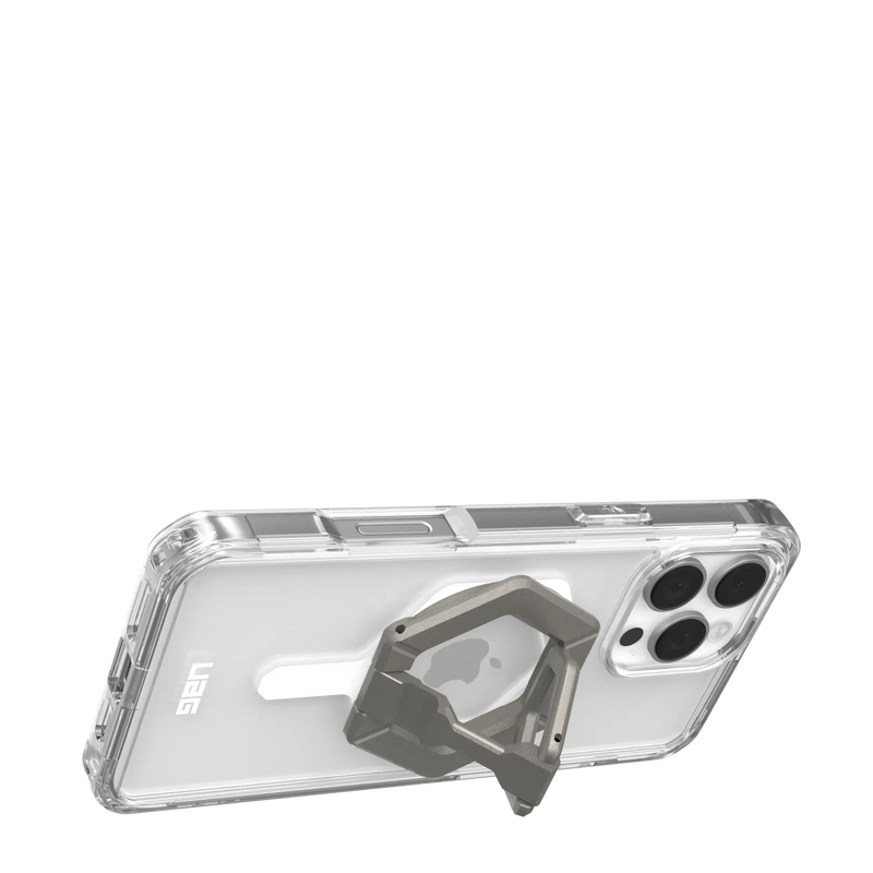 UAG iPhone 16 series Plyo Case Magsafe bundle - Ice White/ Titanium Stand