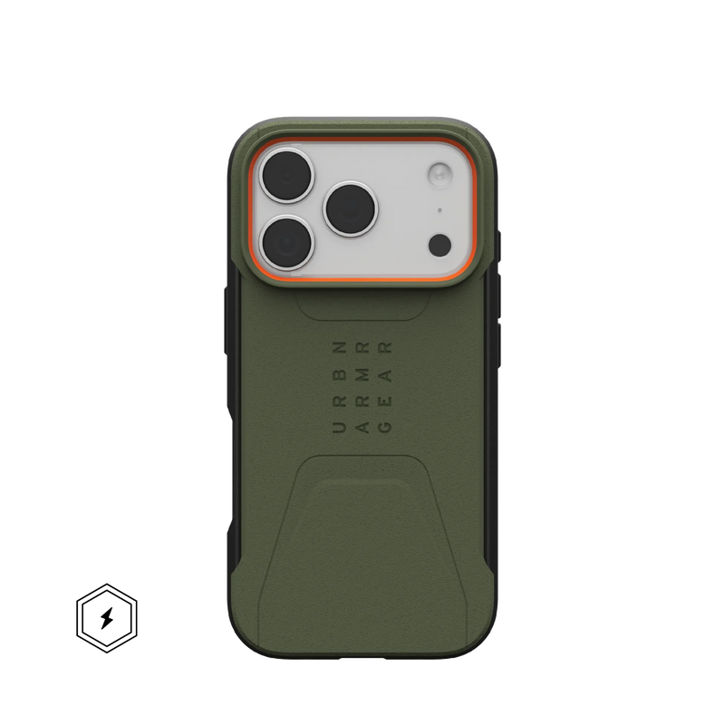 UAG Civilian iPhone 17 series Case - Olive/Orange