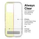 ZAGG Crystal Palace Snap Case for iPhone 16 Series with Kickstand - Clear