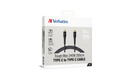 Verbatim Tough Max | E-Marker Kevlar USB-C Cable 240W 200cm - Black