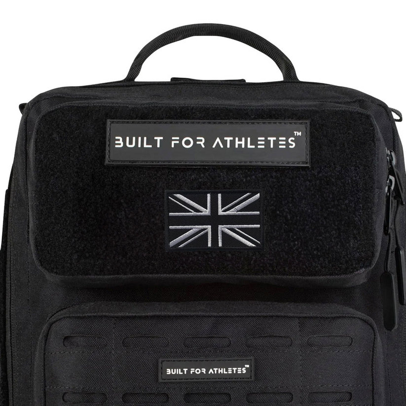 Built For Athletes - Patch - UK Black White Flag Patch