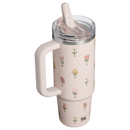 Stanley The Quencher ProTour Flip Straw Tumbler | 30 OZ | Rose Quartz Bouquets