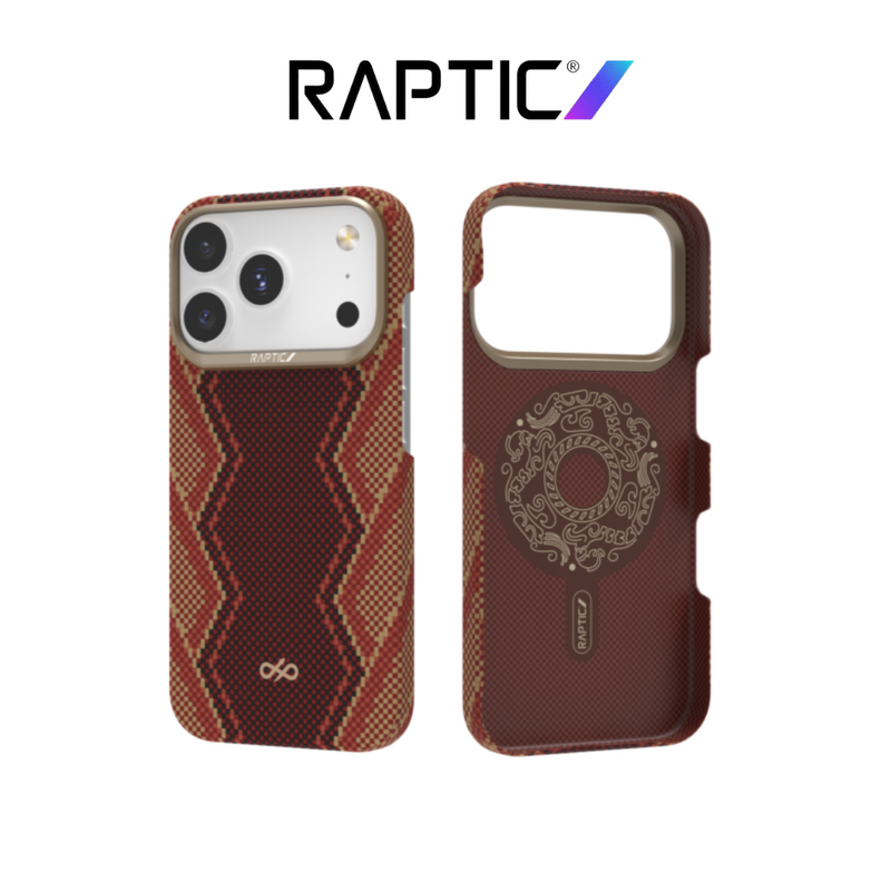 Raptic Aramid Fiber Skin-Bionic Case with Magsafe for iPhone 17 Pro Series - Snake