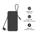 Momax 1-Power Vital+ | 10000mAh Battery Pack w/ Dual USB-C Cable