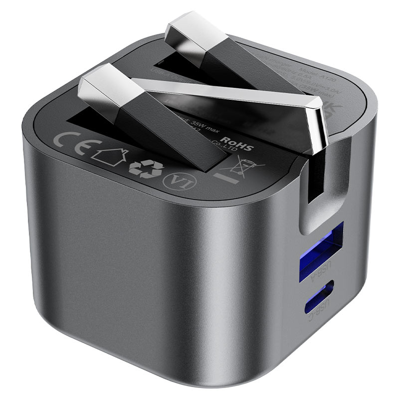 ACEFAST Fast Charge Wall Charger A120 PD35W GaN (1xUSB-C+1xUSB-A) UK