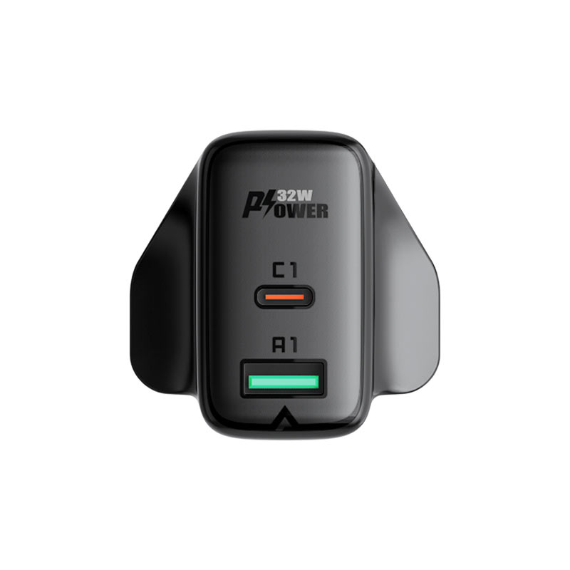 ACEFAST Fast Charge Wall Charger A8 PD32W (1xUSB-C+1xUSB-A) UK