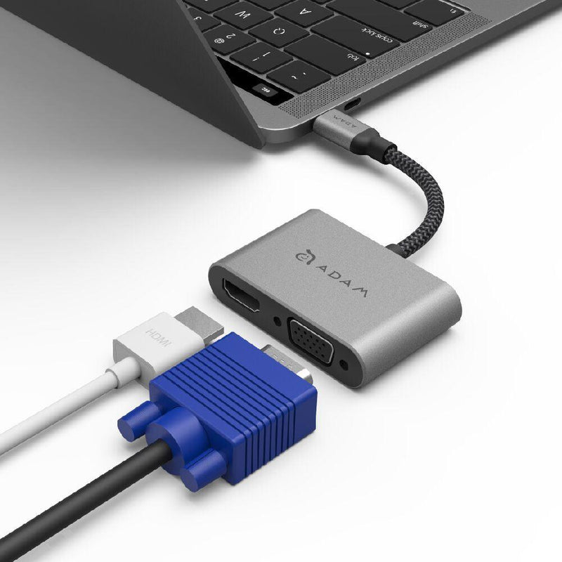 ADAM elements CASA Hub VH1 USB-C 3.1 To VGA/HDMI - Oribags