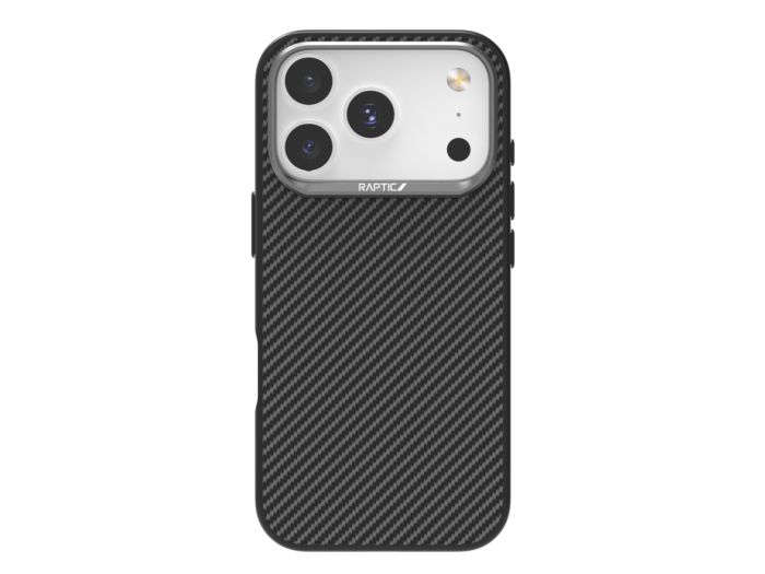 Raptic Aramid Fiber Dual Case with Magsafe for iPhone 17 Pro Series - 600D - Black