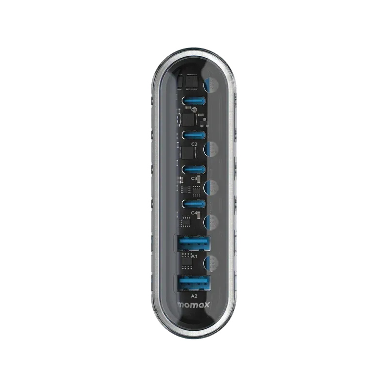 Momax 1-Charger Flow+ | PD 120W GaN Desktop Charger (6 Ports)