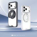 Hoda Rough Magnet with 360° foldable rotating ring-holder stand Case for iPhone 18 Series - control button function