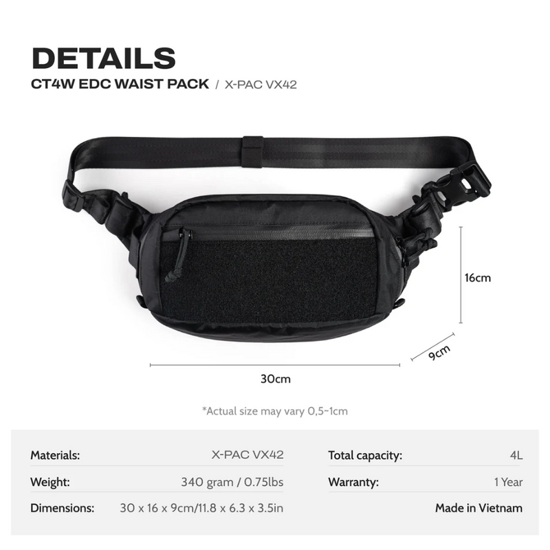 Ctactical CT4W EDC Waist Pack - XPAC VX42