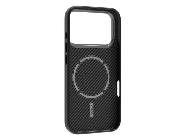 Raptic Aramid Fiber Dual Case with Magsafe for iPhone 17 Pro Series - 600D - Black