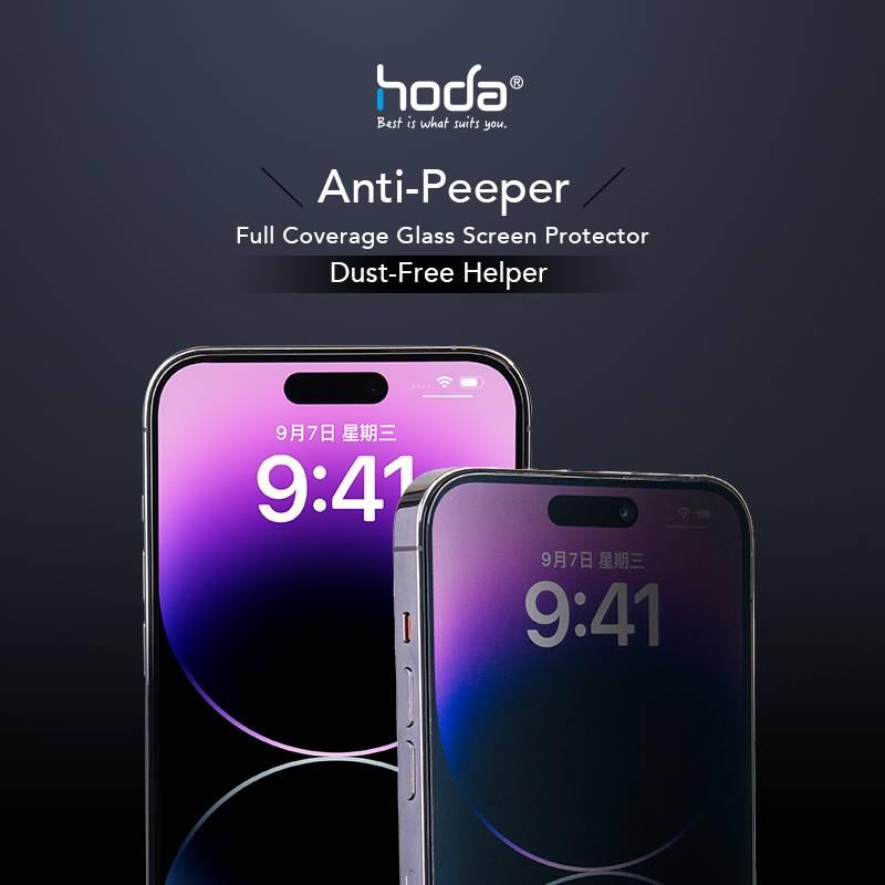 Hoda Anti-Peeper (Privacy) Full Coverage Tempered Glass with Helper for iPhone 15 Series - Oribags