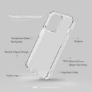 Hoda Crystal Pro Glass Case Military Standard for iPhone 15 Series - Clear - Oribags