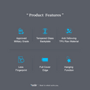 (Markdown) Hoda Crystal Pro Glass Case Military Standard for iPhone 13 Series - Clear Black