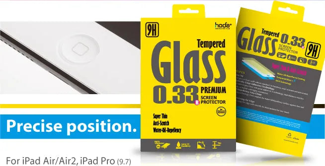 Hoda 0.33mm Full Coverage Tempered Glass for iPad Air/ Air 2/ Pro 9.7" - Oribags