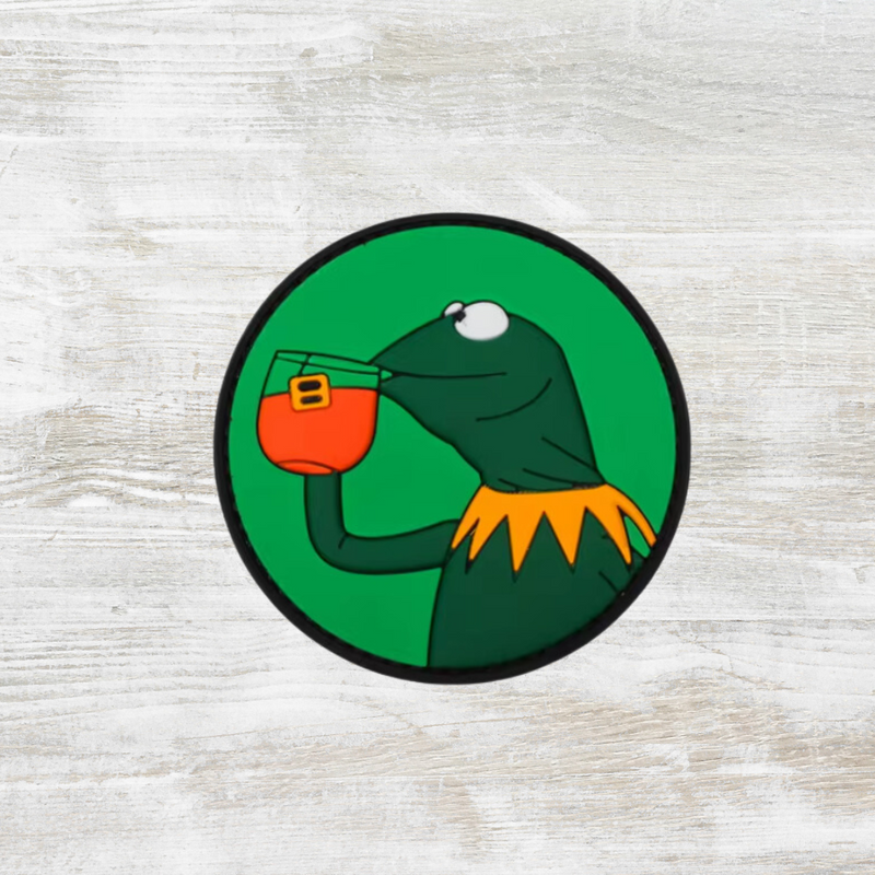The Meniacc Kermit Tea PVC Velcro Patch