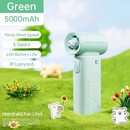 [JisuLife x Maltese] Handheld Fan Life9 Mint Green Limited Edition (5000mAh)