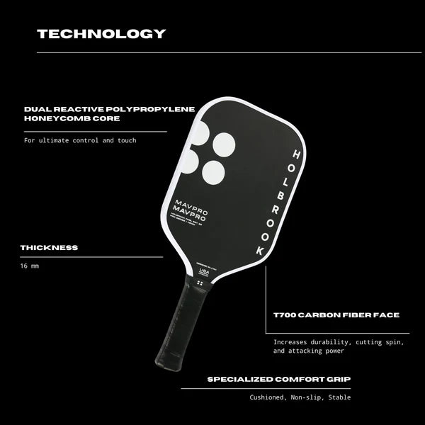 Holbrook Pro Series Mav Pro 16mm 2.0 Pickleball Paddle (Pink)