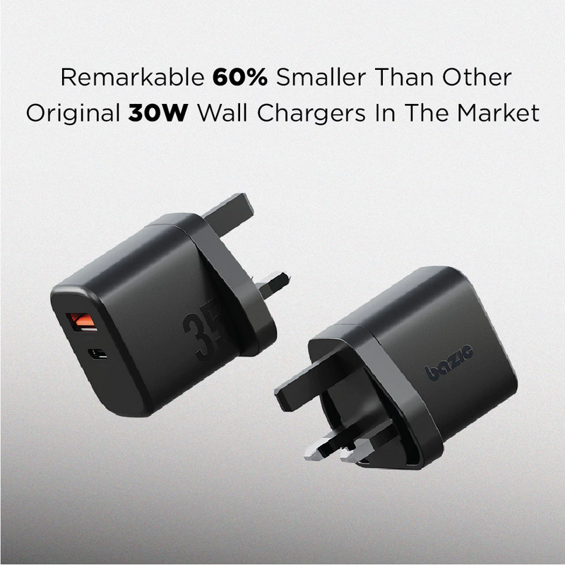 Energea Bazic Velox 35WGaN Charger with Weave Cable 1.5M 1A 1C Port