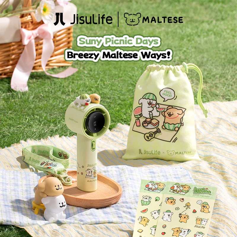 JisuLife x Maltese Pro1 モルチーズハンディファン 限定版 JisuLife x Maltese] Handheld Fan Pro1 5000mAh 100 Gear LED Display