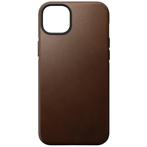 Nomad Modern Leather Case compatible for iPhone 14 series - Rustic Brown - Oribags