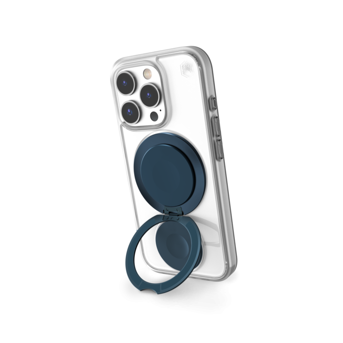 (Markdown) STM Goods Roll Spin Magsafe Case for iPhone 16 Series - Clear/ Blue