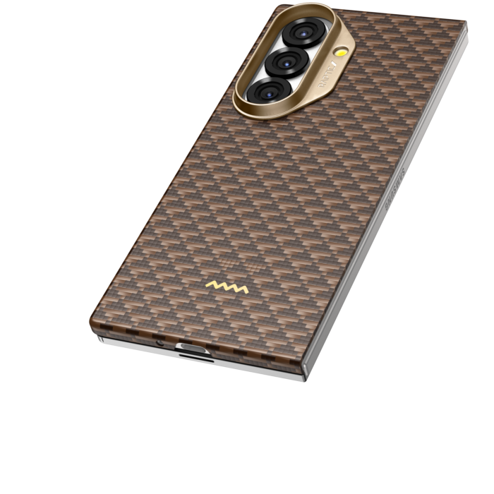 Raptic Aramid Fiber Skin-Origin Magnet Case for Samsung Galaxy Z Fold 7 - Humble
