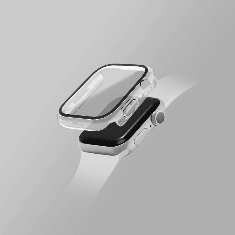 UNIQ Nautic Watch Case with IP68 Water-Resistant Curved Tempered Glass Screen Protection 41mm - Clear - Oribags