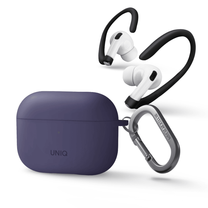 UNIQ Nexo Active Hybrid Silicone Apple Air Pods Pro 2nd Gen (2022) Case with Sports Ear Hooks - Oribags