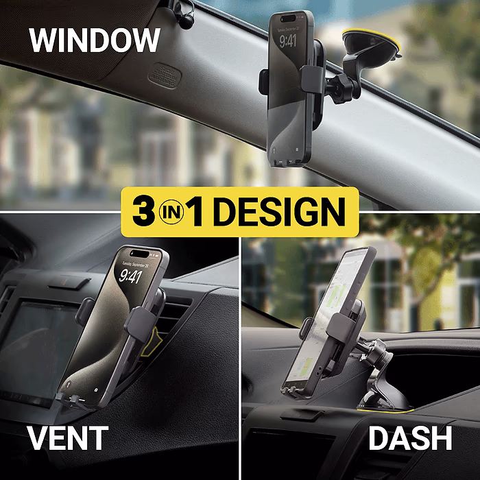Scosche Gravitydrop 3-In-1 Window/Dash/Vent Mount Kit (GHVWD)
