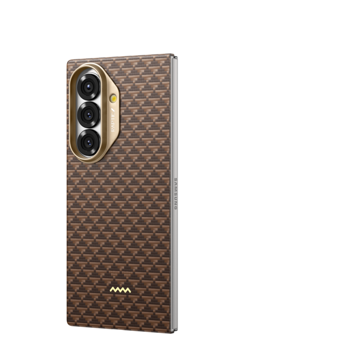 Raptic Aramid Fiber Skin-Origin Magnet Case for Samsung Galaxy Z Fold 7 - Humble