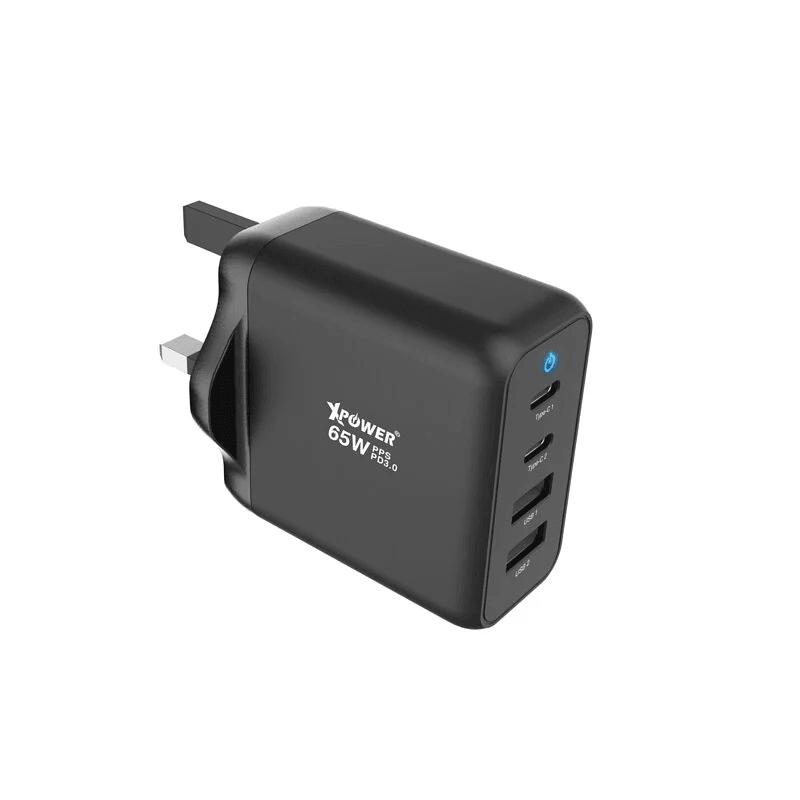 XPower Wall Charger 65W 4 Ports Mini GaN GW65 - Black - Oribags