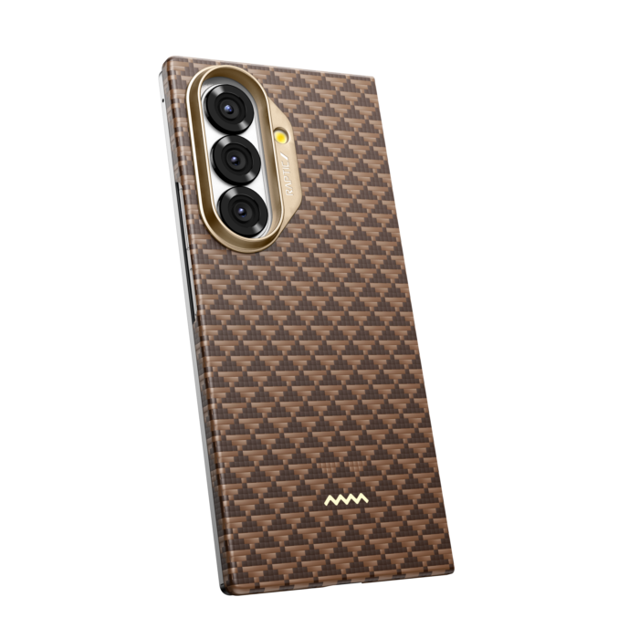 Raptic Aramid Fiber Skin-Origin Magnet Case for Samsung Galaxy Z Fold 7 - Humble