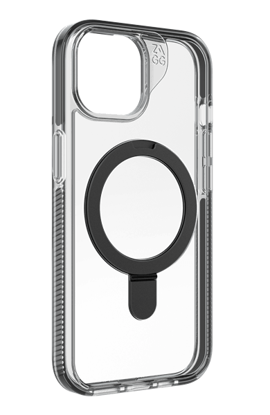 ZAGG Santa Cruz Snap Ring Stand Case For IPhone 15 series - Black - Oribags