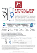 ZAGG Santa Cruz Snap Ring Stand Case For IPhone 15 series - Black - Oribags