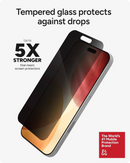ZAGG Glass Plus Elite Edge Privacy 2 Way Full-Screen Protector Coverage for iPhone 17 Series