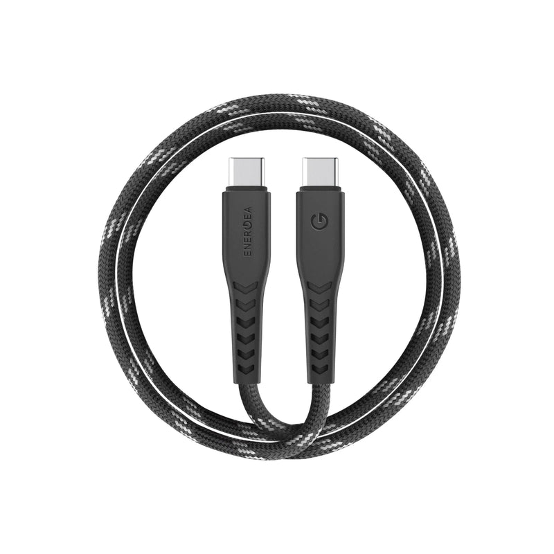 Energea NyloFlex 2.0 5A 1.5m  Charge & Sync C to C cable - Black - Oribags