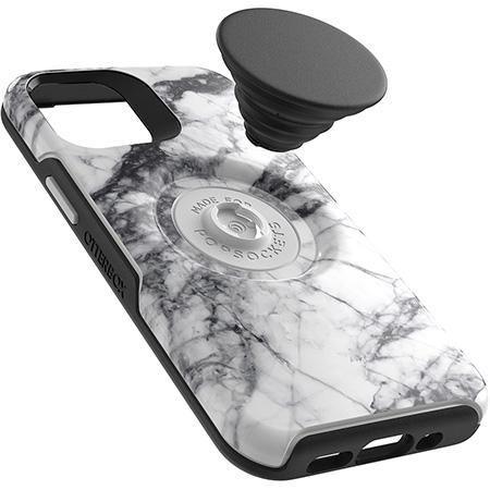 (Clearance) Otterbox iPhone 12 mini Otter + Pop Symmetry Series Case white marble - White Marble Graphic - Oribags.com